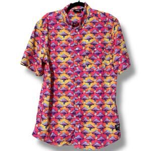 WESC men’s medium shirt Oden Shroomspiracy all over mushroom print psychedelic